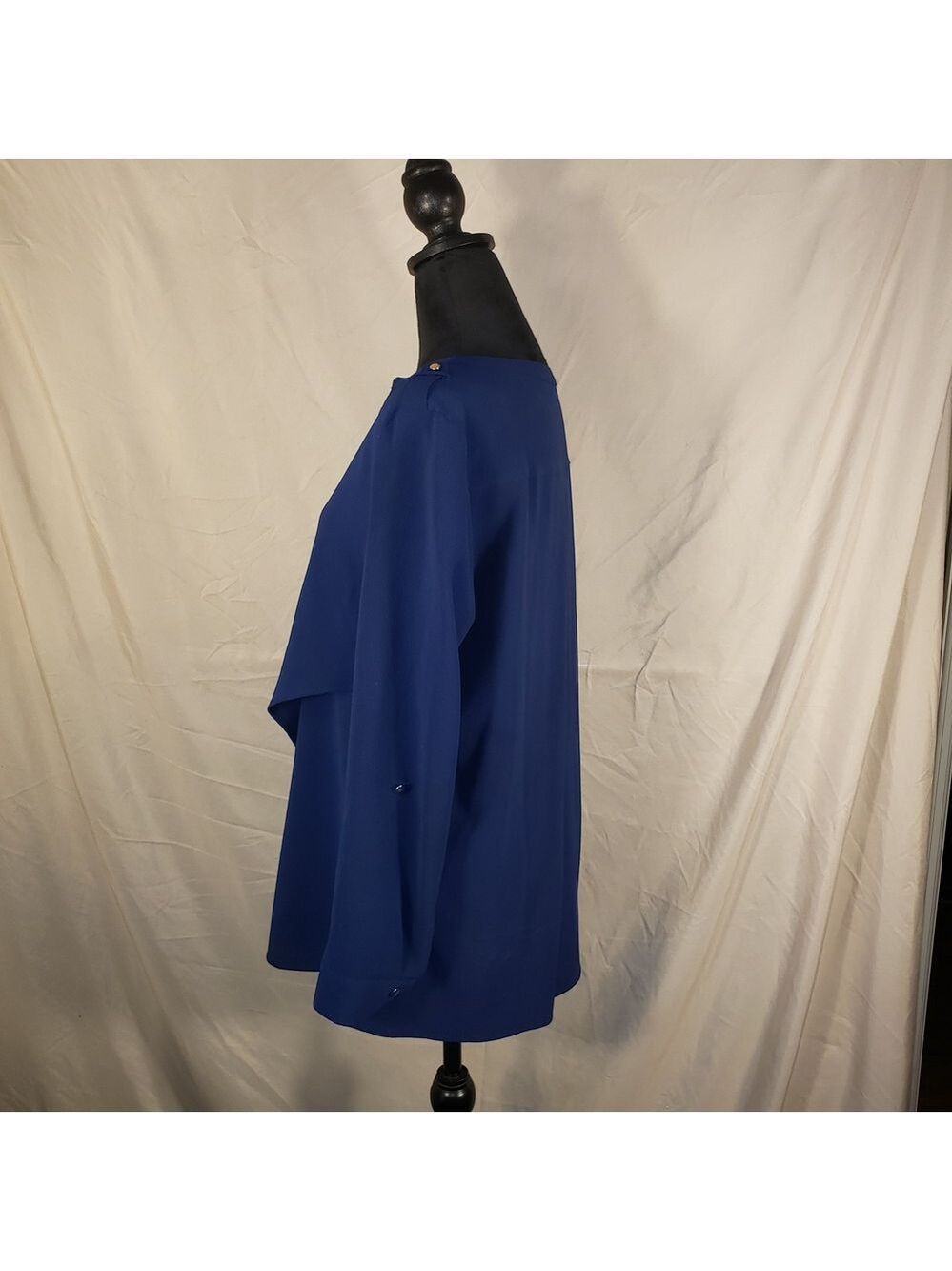 Elegant New Directions Blue Women's Asymetrical Top - PM - Picture 4 of 5